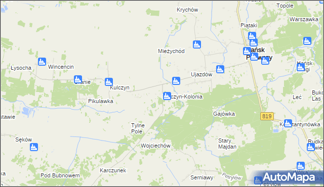 mapa Kulczyn-Kolonia, Kulczyn-Kolonia na mapie Targeo