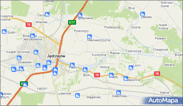 mapa Kulczyzna, Kulczyzna na mapie Targeo