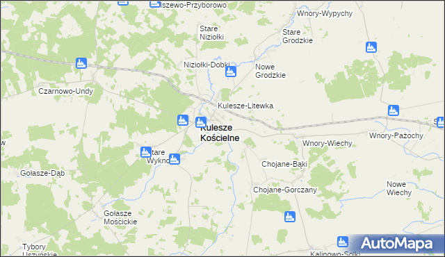 mapa Kulesze Podlipne, Kulesze Podlipne na mapie Targeo