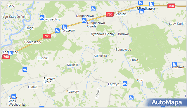 mapa Kuleszka, Kuleszka na mapie Targeo