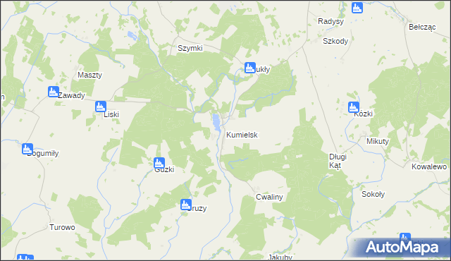 mapa Kumielsk, Kumielsk na mapie Targeo