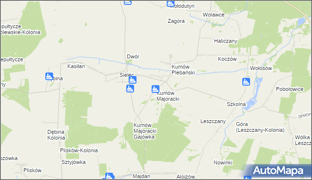 mapa Kumów Majoracki, Kumów Majoracki na mapie Targeo