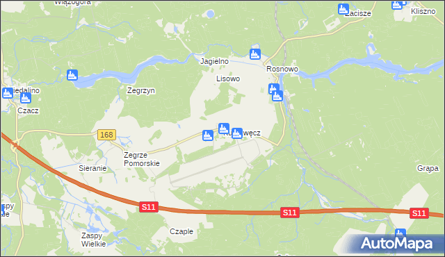 mapa Kurozwęcz, Kurozwęcz na mapie Targeo