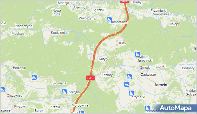 mapa Kutyły, Kutyły na mapie Targeo