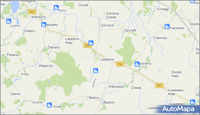 mapa Łabędnik, Łabędnik na mapie Targeo