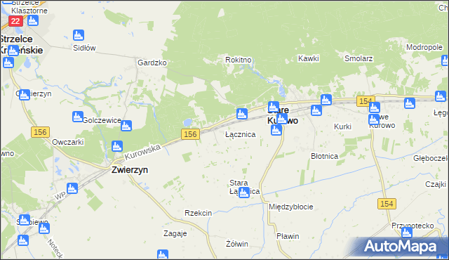 mapa Łącznica, Łącznica na mapie Targeo