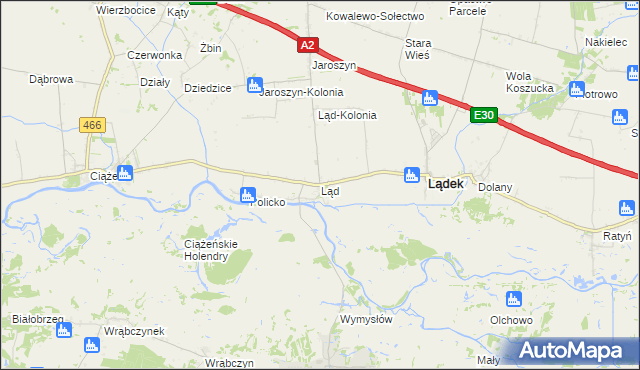 mapa Ląd, Ląd na mapie Targeo