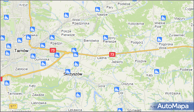 mapa Ładna, Ładna na mapie Targeo