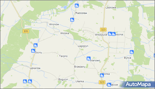mapa Łagiszyn, Łagiszyn na mapie Targeo