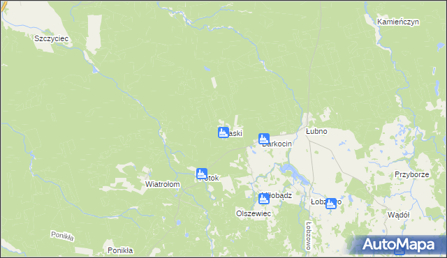 mapa Laski gmina Kołczygłowy, Laski gmina Kołczygłowy na mapie Targeo