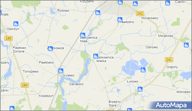 mapa Laskownica Wielka, Laskownica Wielka na mapie Targeo