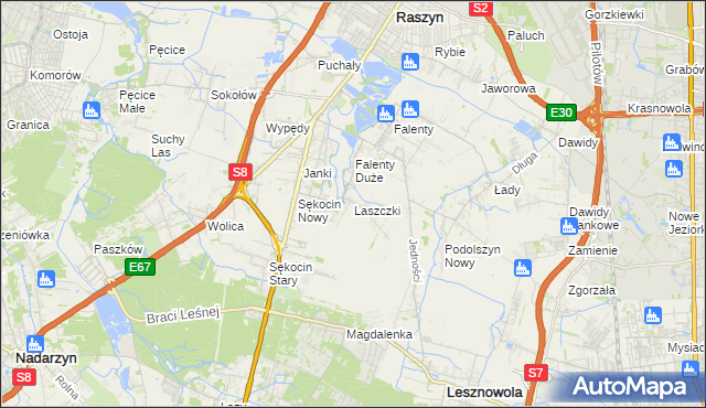 mapa Laszczki, Laszczki na mapie Targeo