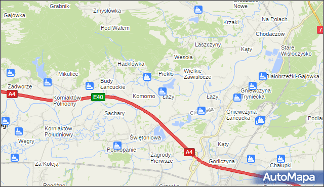 mapa Łazy gmina Przeworsk, Łazy gmina Przeworsk na mapie Targeo