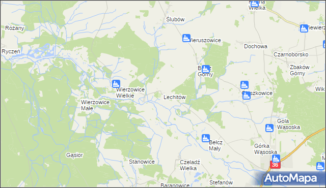 mapa Lechitów, Lechitów na mapie Targeo