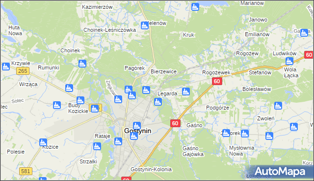 mapa Legarda, Legarda na mapie Targeo