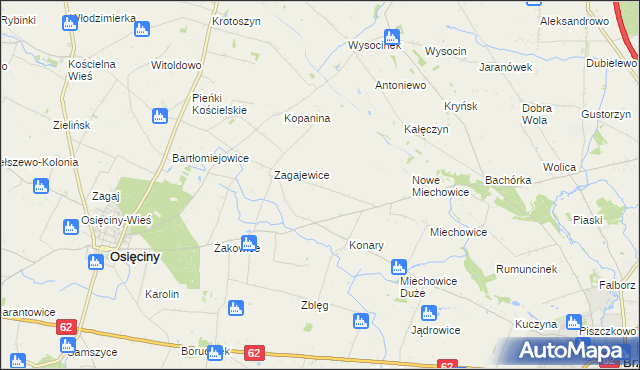 mapa Lekarzewice, Lekarzewice na mapie Targeo