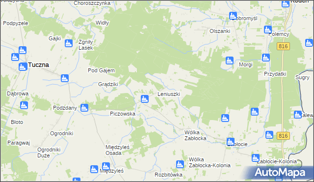 mapa Leniuszki, Leniuszki na mapie Targeo