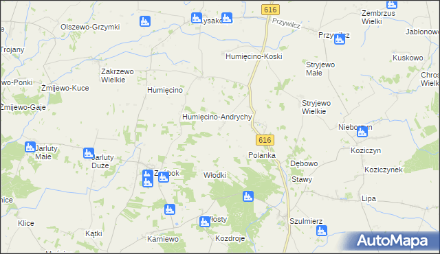 mapa Leśniewo Górne, Leśniewo Górne na mapie Targeo