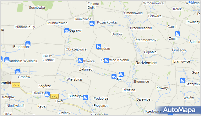 mapa Łętkowice-Kolonia, Łętkowice-Kolonia na mapie Targeo