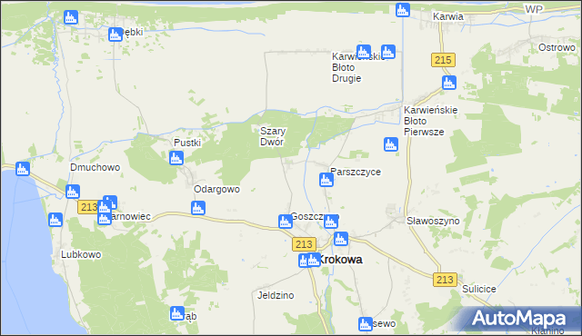 mapa Łętowice gmina Krokowa, Łętowice gmina Krokowa na mapie Targeo