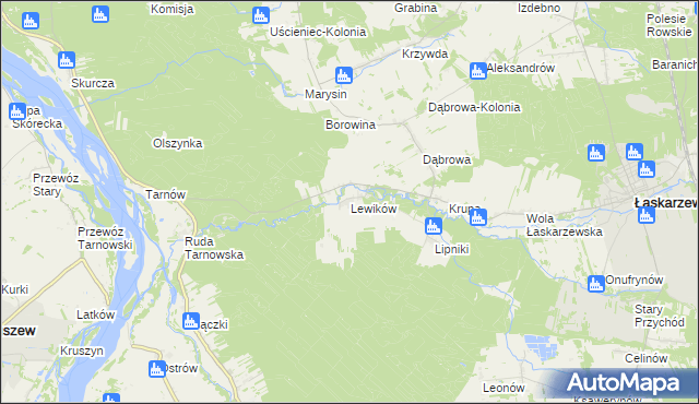 mapa Lewików, Lewików na mapie Targeo