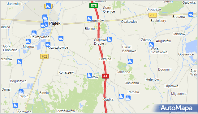 mapa Leżajna, Leżajna na mapie Targeo