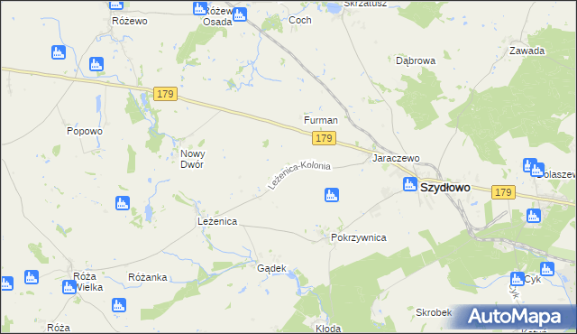 mapa Leżenica-Kolonia, Leżenica-Kolonia na mapie Targeo