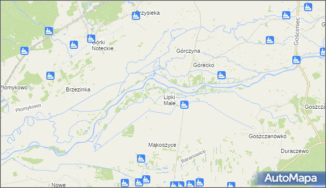 mapa Lipki Małe, Lipki Małe na mapie Targeo