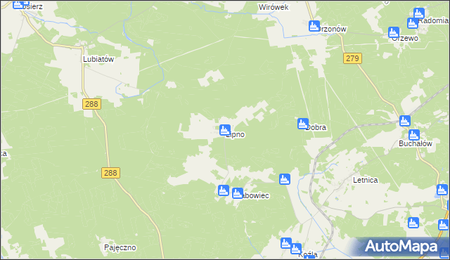 mapa Lipno gmina Świdnica, Lipno gmina Świdnica na mapie Targeo