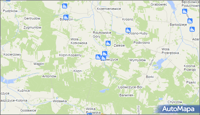 mapa Lipowczyce, Lipowczyce na mapie Targeo