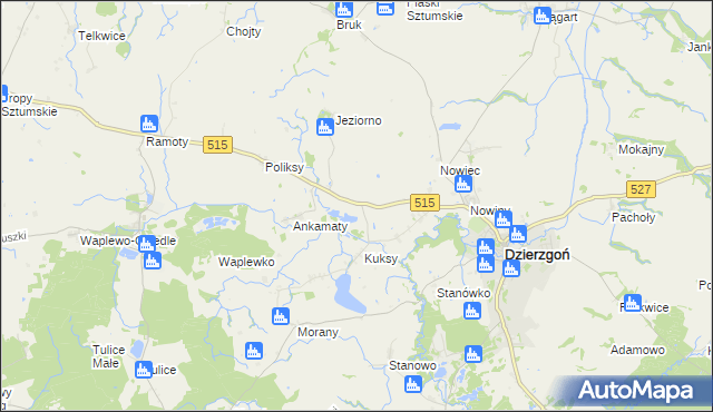mapa Litewki, Litewki na mapie Targeo