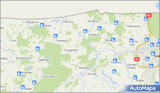 mapa Łobody, Łobody na mapie Targeo