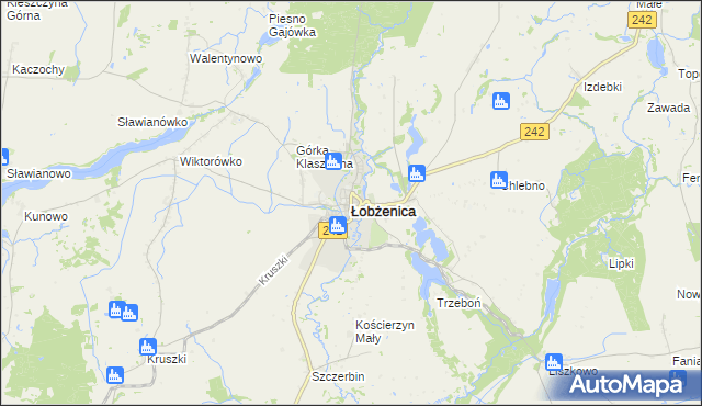 mapa Łobżenica, Łobżenica na mapie Targeo