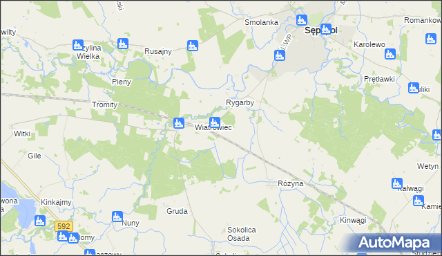 mapa Łobzowo gmina Sępopol, Łobzowo gmina Sępopol na mapie Targeo