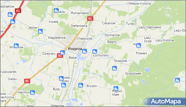mapa Łochyńsko, Łochyńsko na mapie Targeo