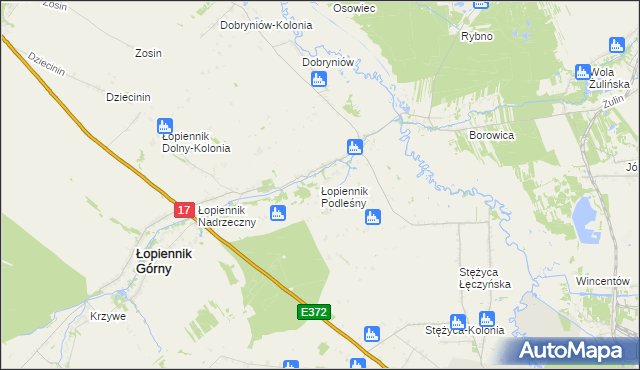 mapa Łopiennik Podleśny, Łopiennik Podleśny na mapie Targeo