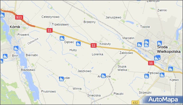 mapa Lorenka, Lorenka na mapie Targeo