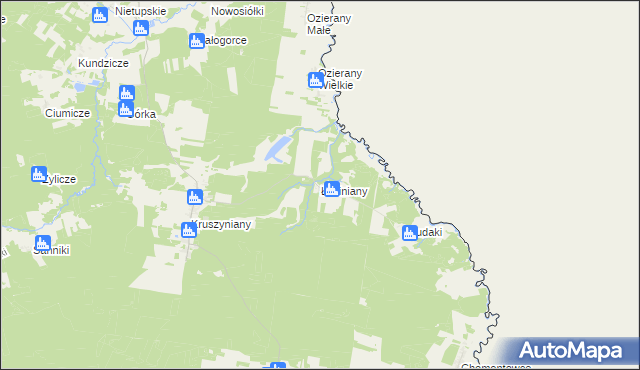 mapa Łosiniany, Łosiniany na mapie Targeo