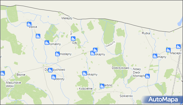 mapa Łoskajmy gmina Sępopol, Łoskajmy gmina Sępopol na mapie Targeo