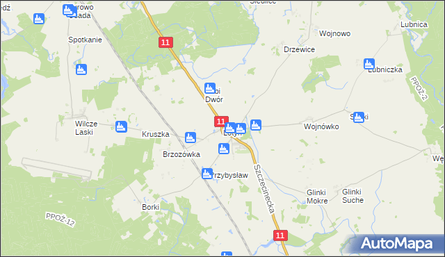 mapa Lotyń gmina Okonek, Lotyń gmina Okonek na mapie Targeo