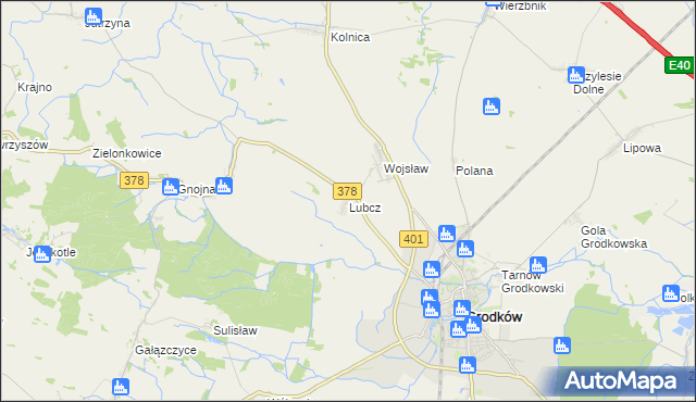 mapa Lubcz gmina Grodków, Lubcz gmina Grodków na mapie Targeo