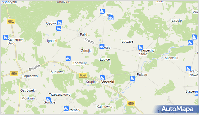 mapa Łubice, Łubice na mapie Targeo