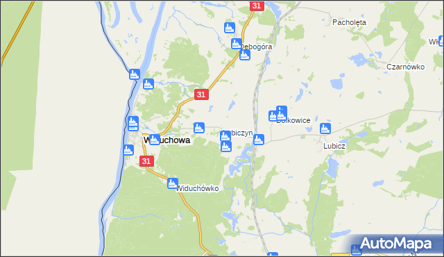 mapa Lubiczyn gmina Widuchowa, Lubiczyn gmina Widuchowa na mapie Targeo
