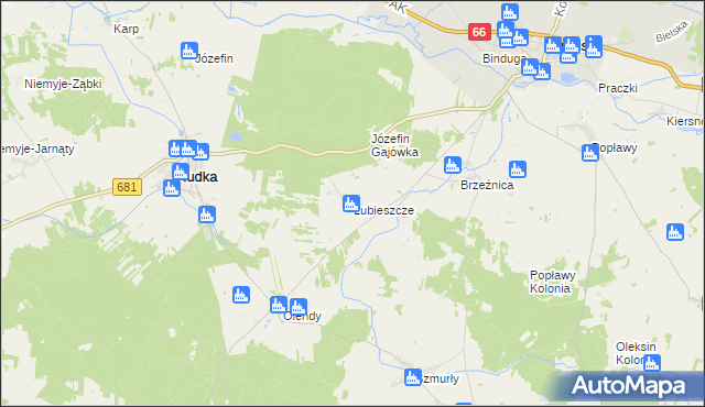 mapa Lubieszcze, Lubieszcze na mapie Targeo