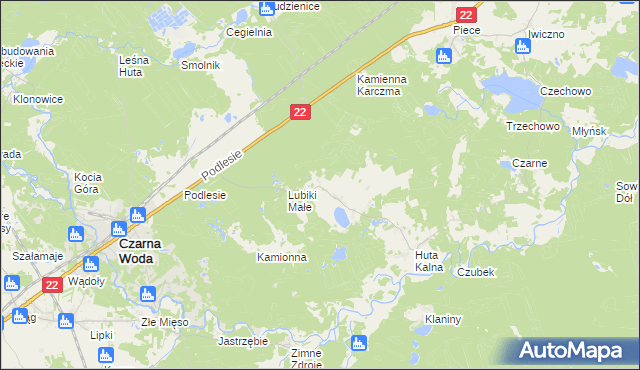 mapa Lubiki, Lubiki na mapie Targeo