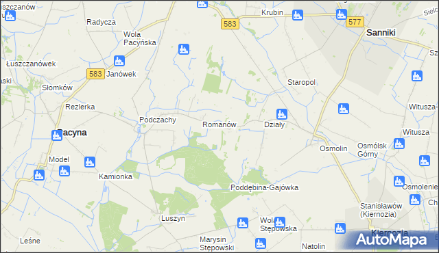 mapa Lubików, Lubików na mapie Targeo