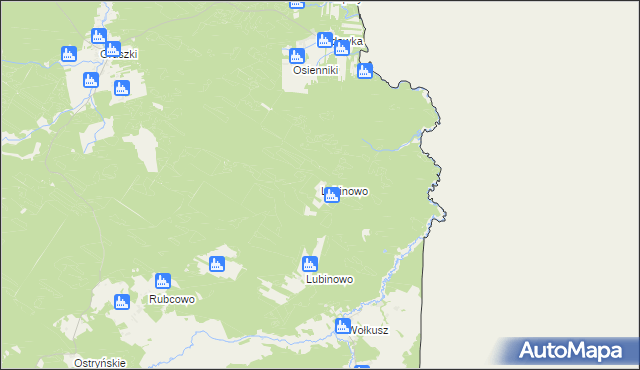 mapa Lubinowo gmina Płaska, Lubinowo gmina Płaska na mapie Targeo