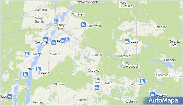 mapa Lubińsk, Lubińsk na mapie Targeo