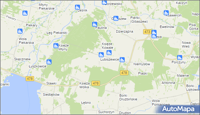 mapa Lubiszewice, Lubiszewice na mapie Targeo