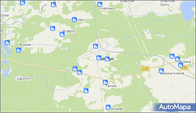 mapa Lubiszyn, Lubiszyn na mapie Targeo